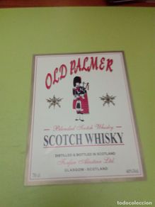 Old Labels: ETIQUETE OLD PALMER. SCOTCH WHISKY. C7CR